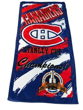 Vintage 1993 Montreal Canadiens Stanley Cup Champions Beach Towel NEW